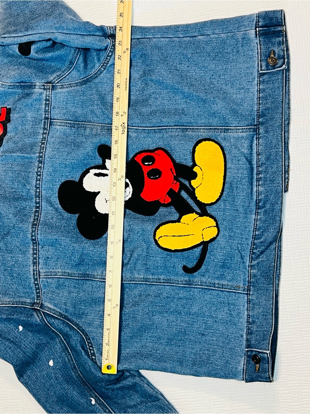Disney Blue Denim Jacket with Mickey Mouse Patch - Picture 9 of 16